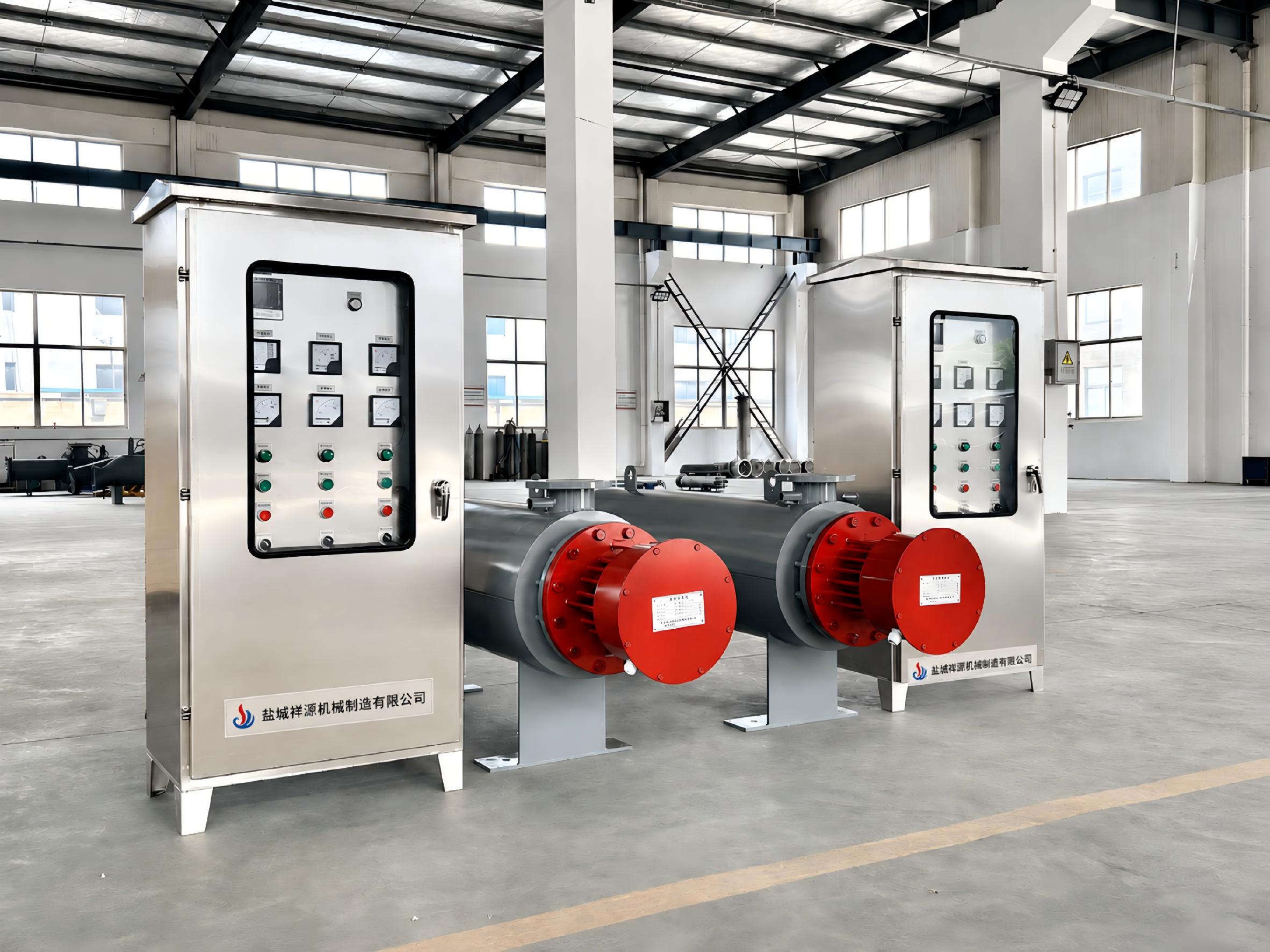 Pressure vessel structure of electric inline process gas heater