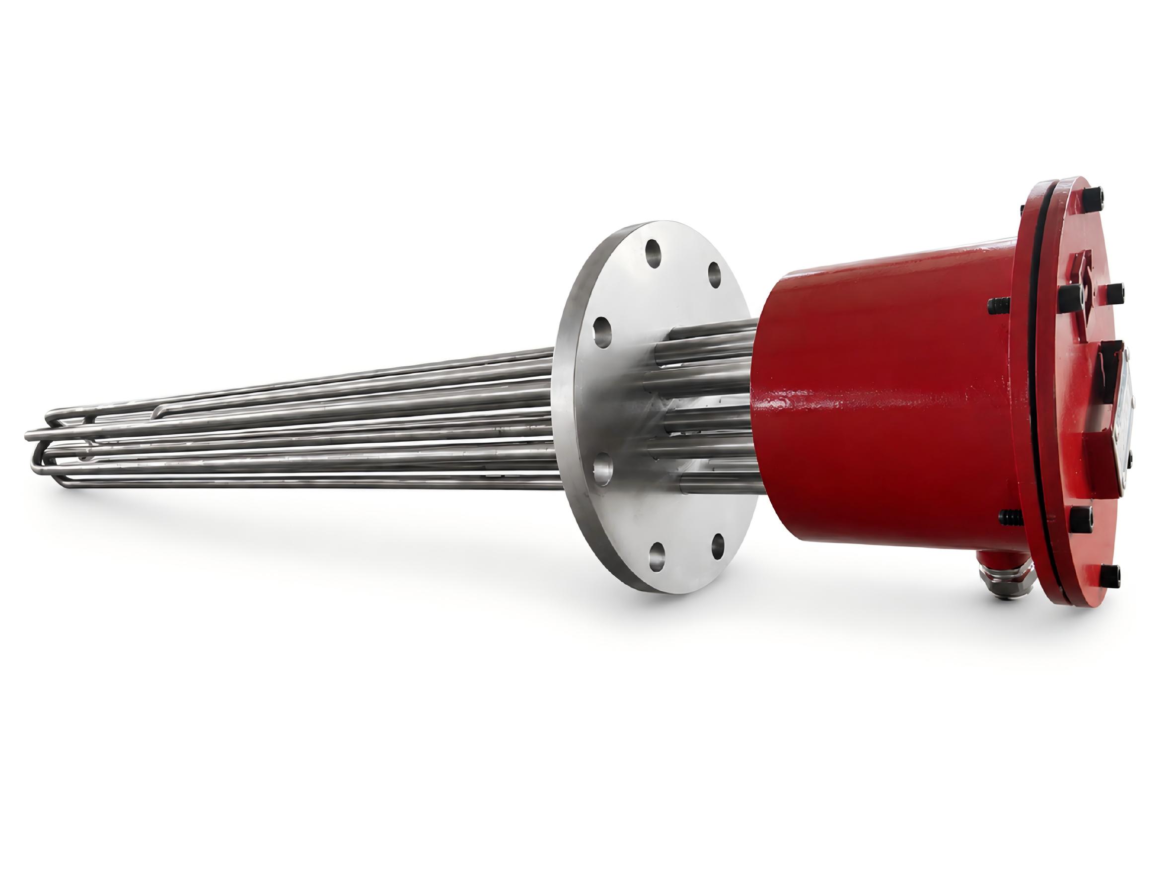 electric-liquid-process-fluid-heaters Flanged electric tank heater elements for industrial storage tank and process vessel heating
