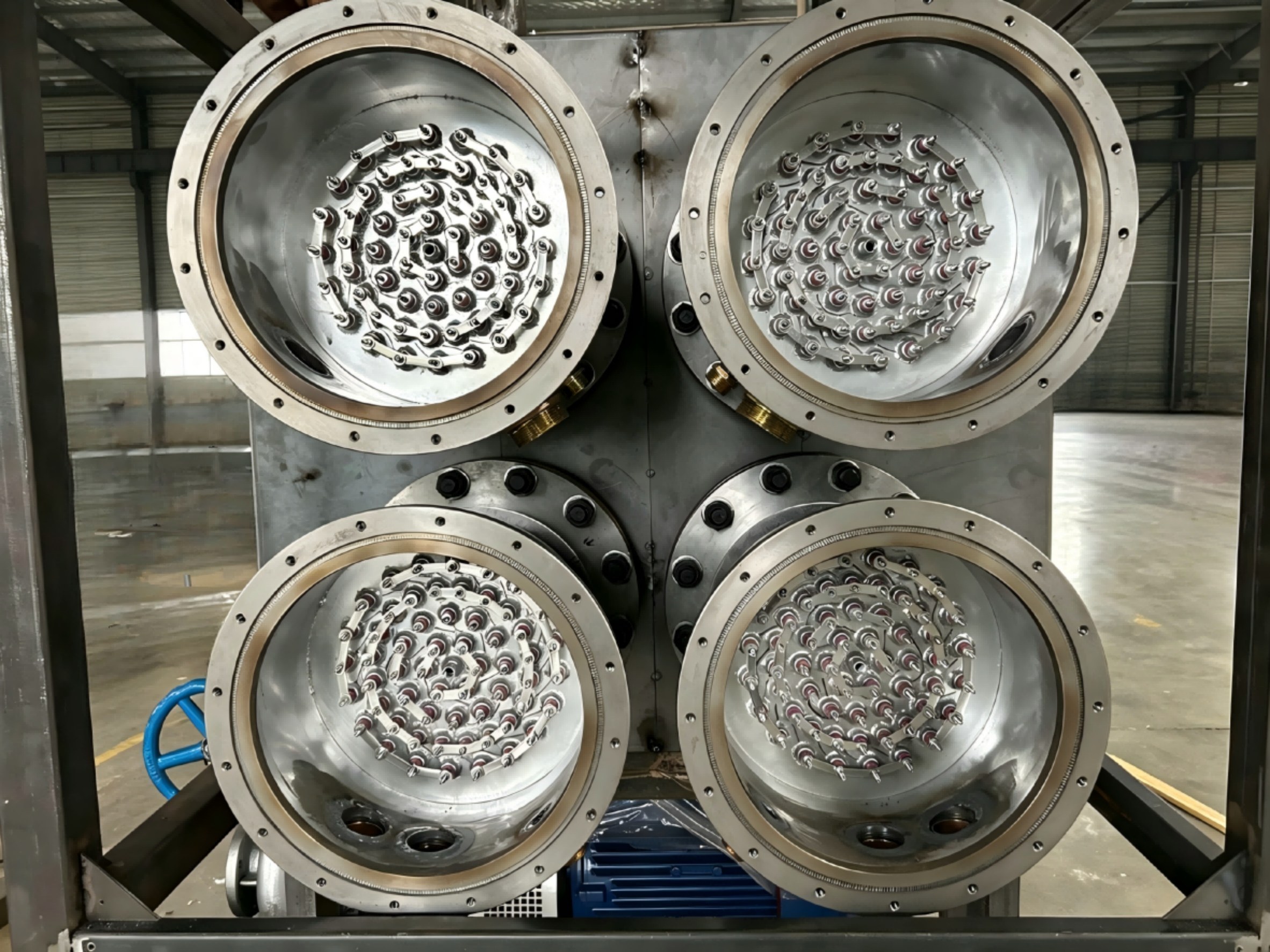 electric-liquid-process-fluid-heaters Flanged electric thermal oil heater bundle for heat transfer oil systems