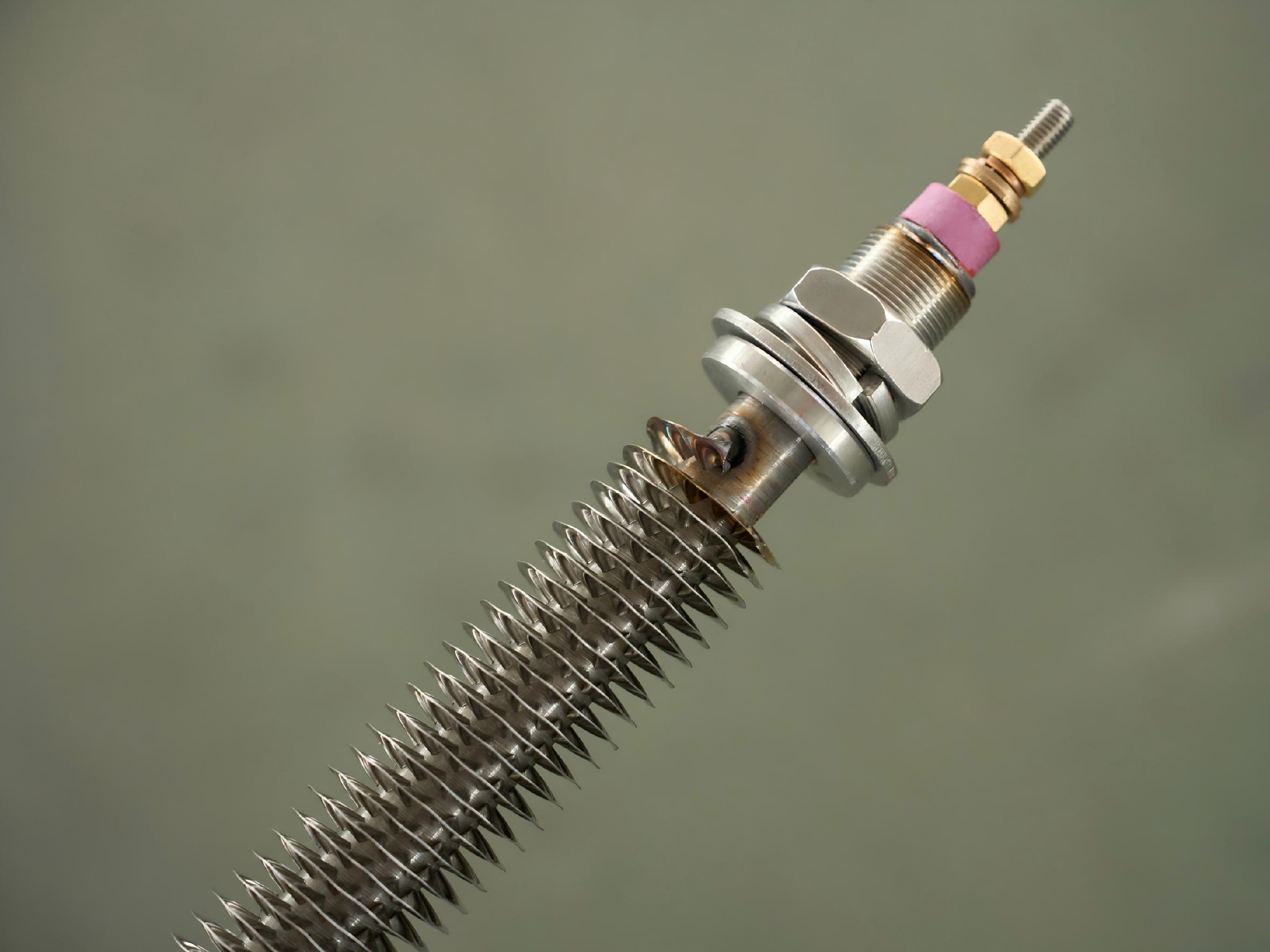 Finned heating element assembly for electric duct heater