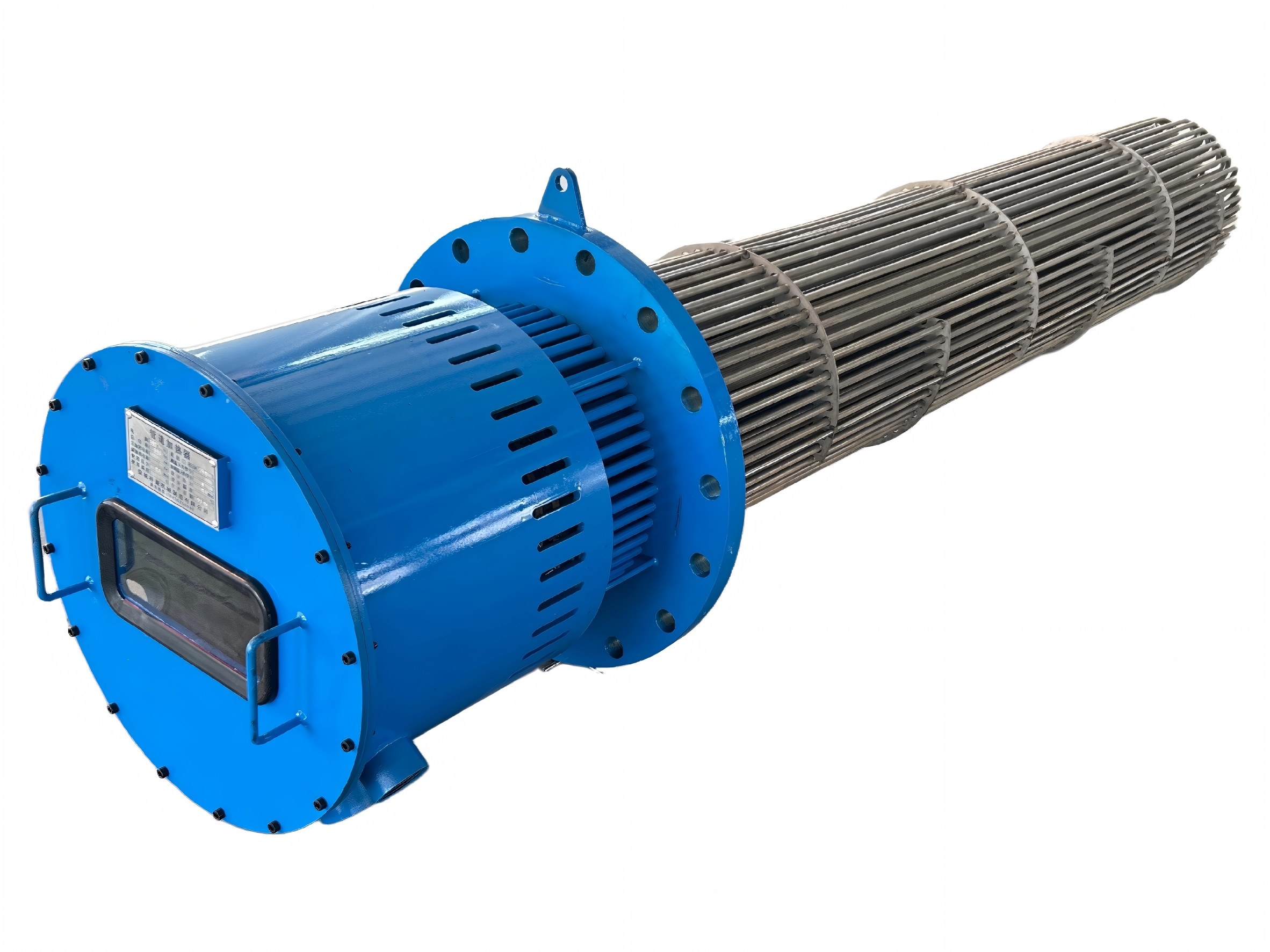 electric-liquid-process-fluid-heaters Flanged electric crude oil heater for viscosity reduction and pipeline heating