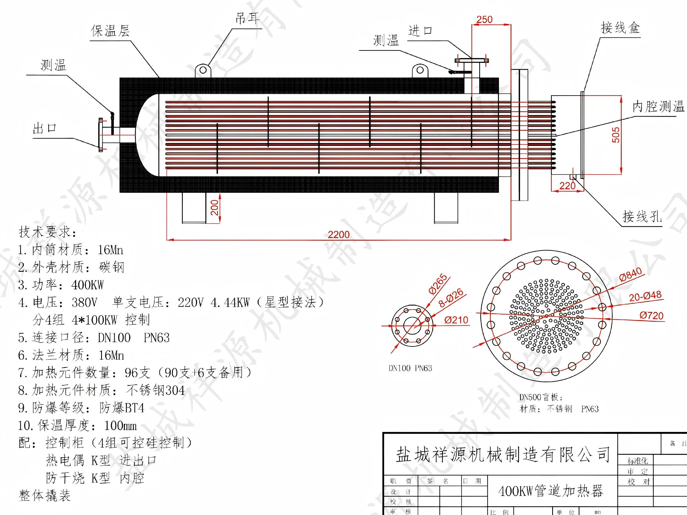 Custom engineering design for industrial electric heating systems