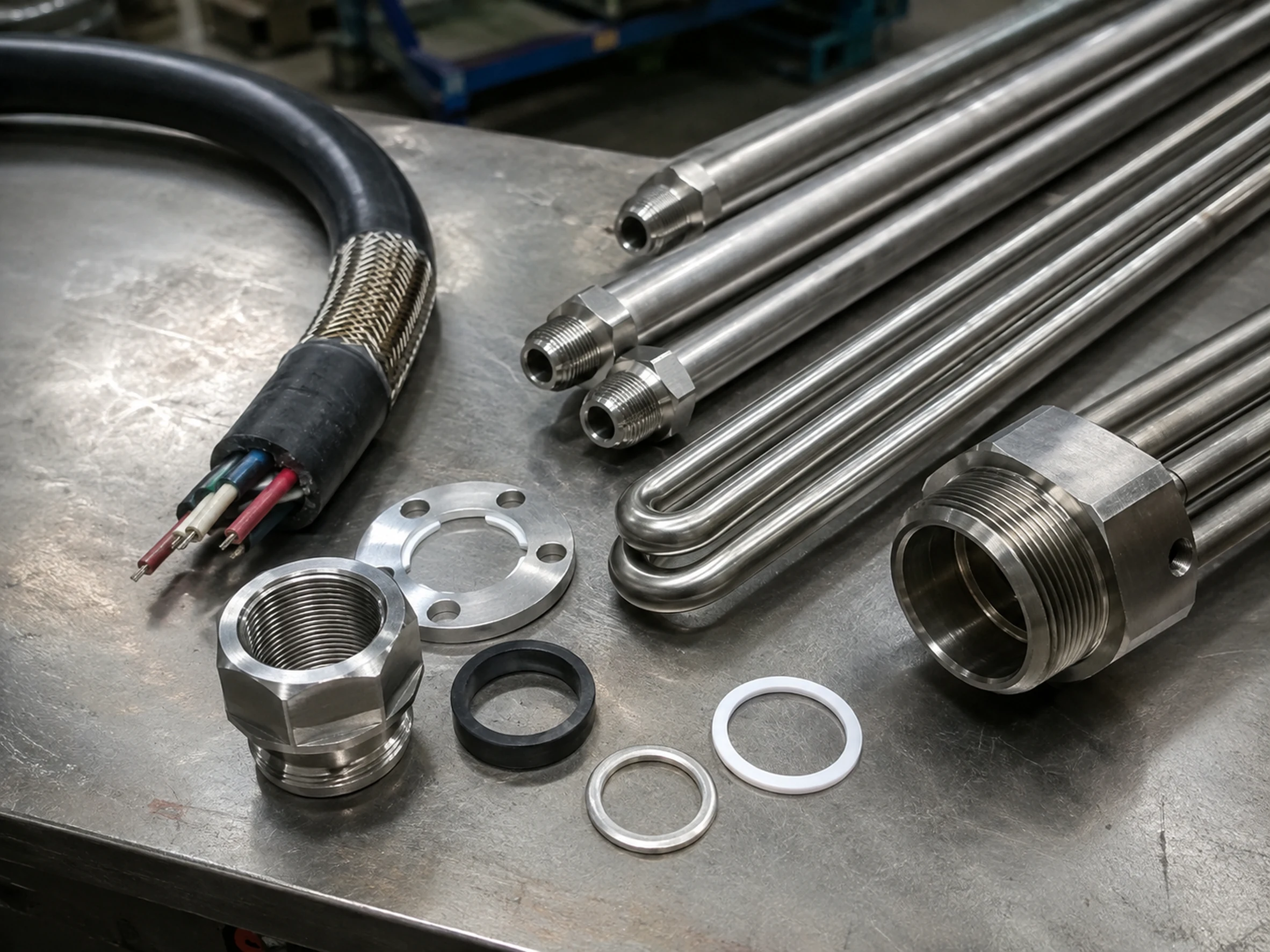 deep well heater sheath and cable materials