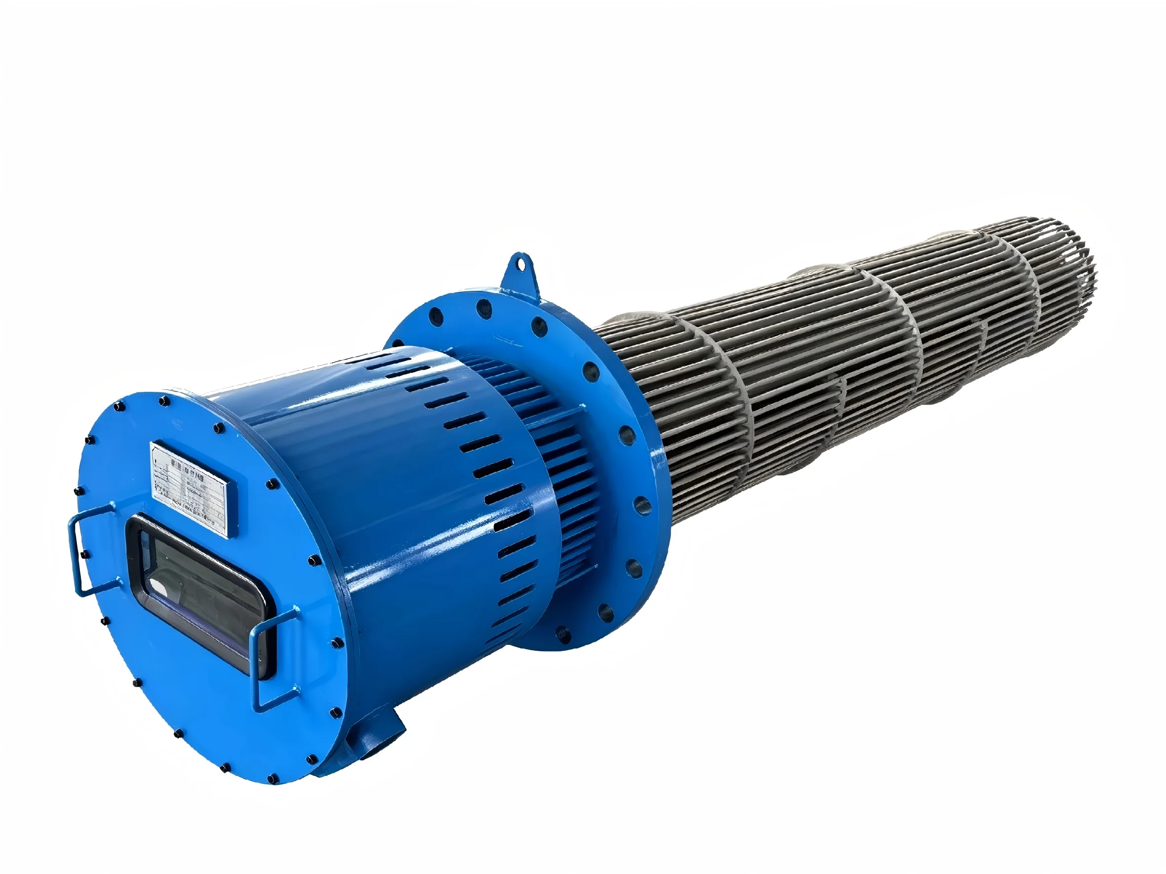 electric-heating-elements Flanged immersion heater bundle with terminal enclosure for liquid and oil heating