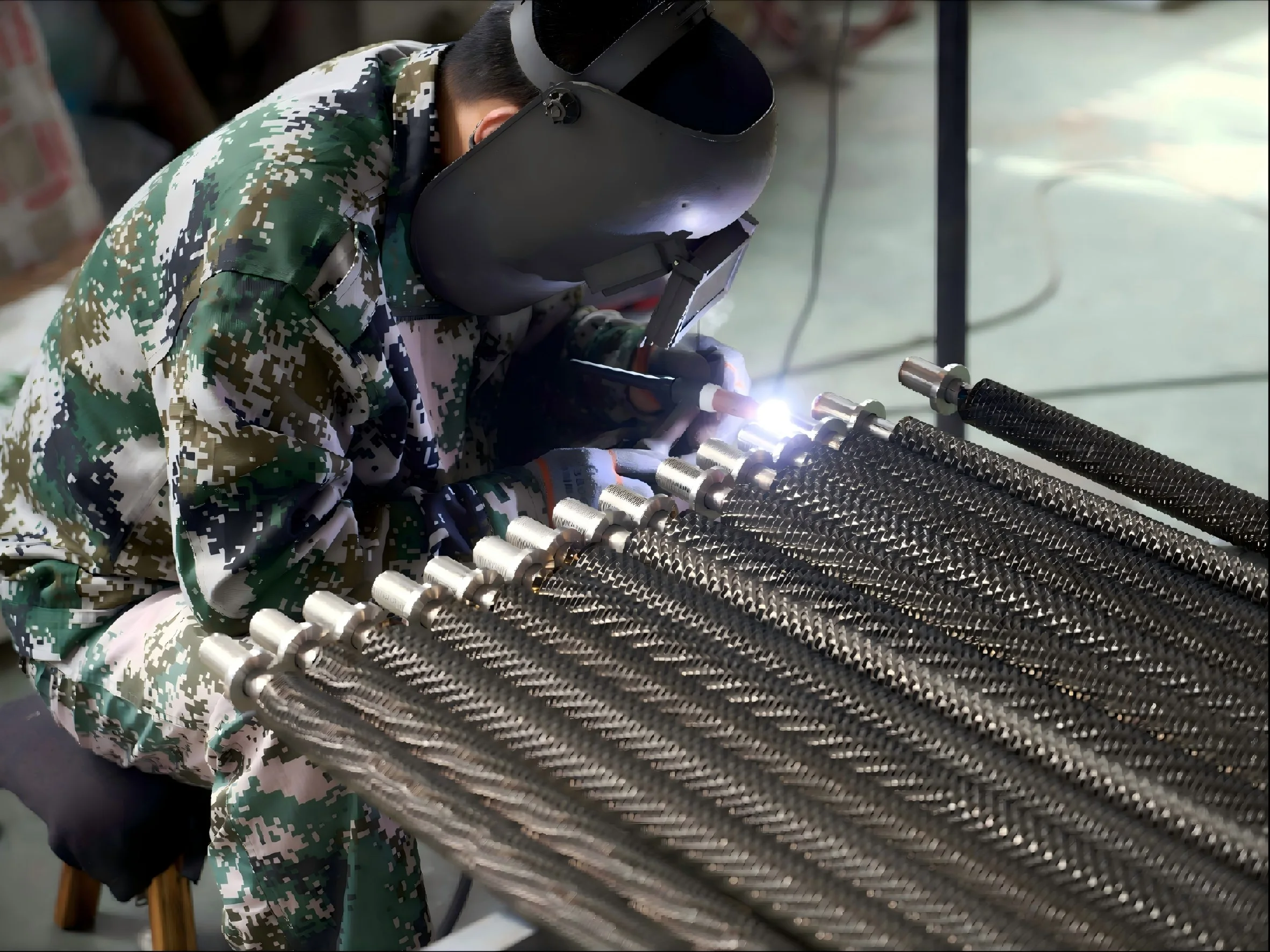finned heating element welding