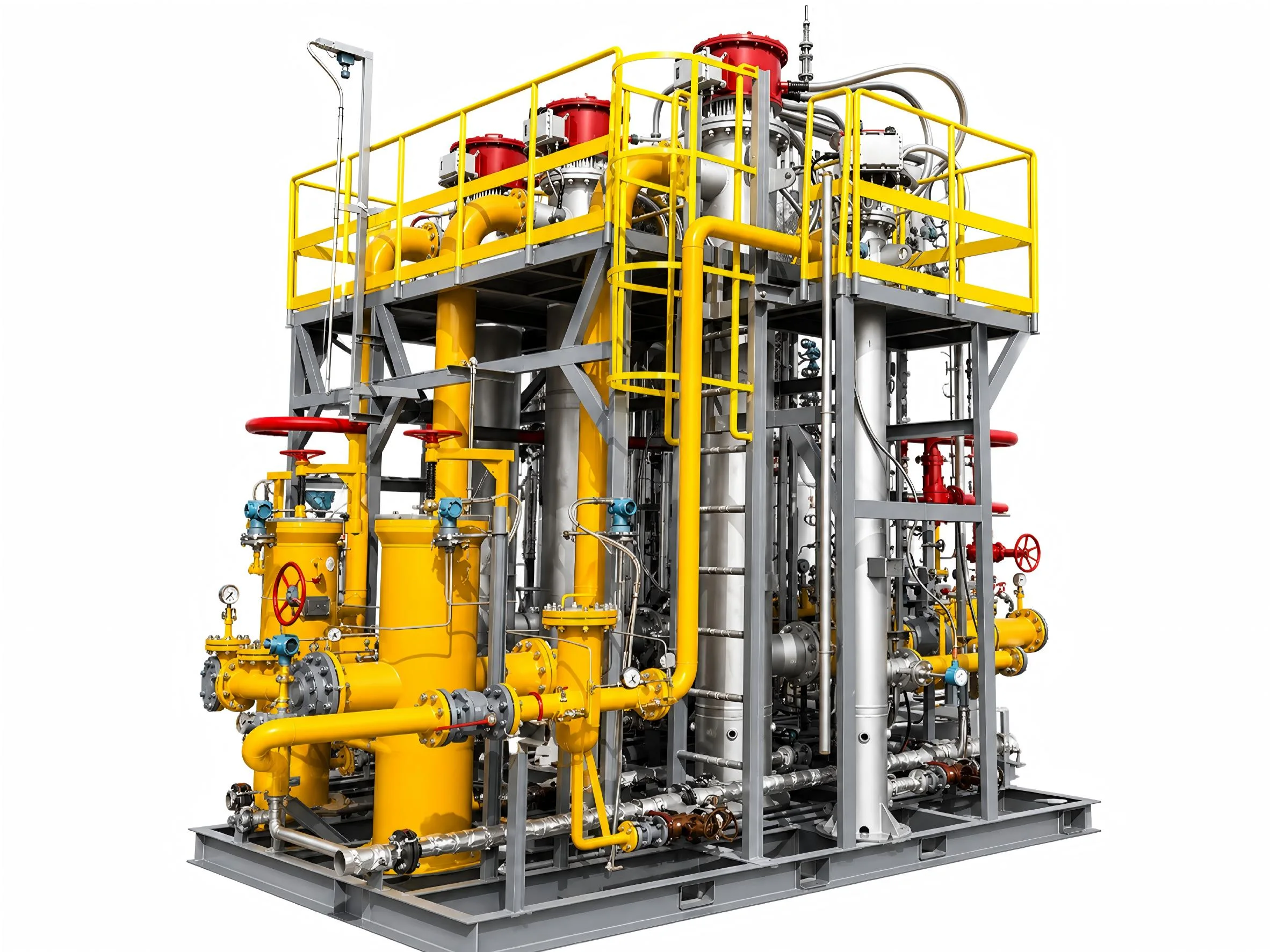 industrial-electric-heating-systems Oilfield electric heating system with integrated piping, valves, and process instruments