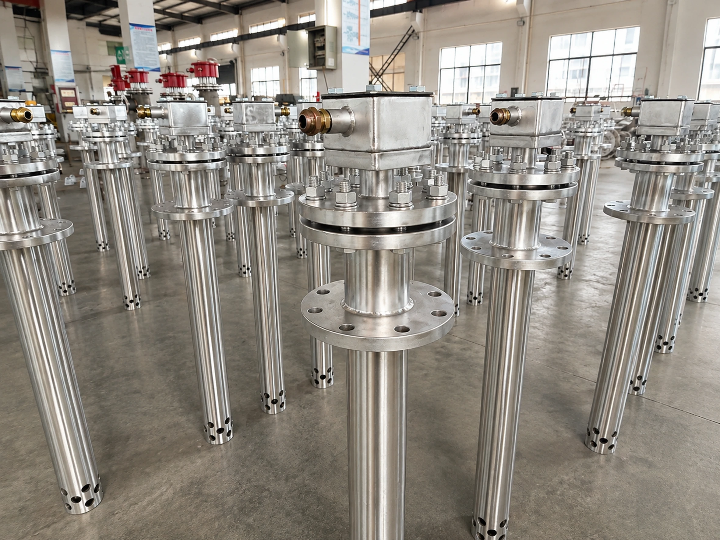 Industrial electric igniters manufactured in factory for furnace and burner ignition systems